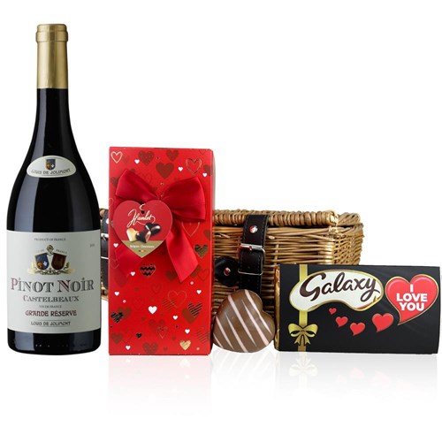Castelbeaux Pinot Noir 75cl Red Wine And Chocolate Love You hamper